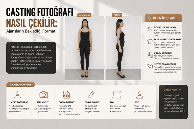 Casting Fotoğrafı Nasıl Çekilir: Ajansların Beklediği Format