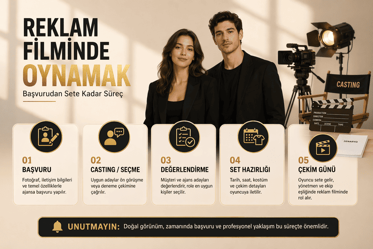 Reklam Filminde Oynamak: Başvurudan Sete Kadar Süreç